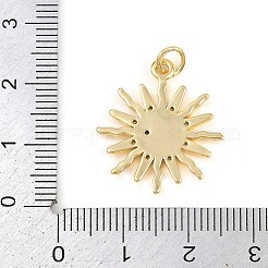 Pendentifs avec zircon cubiques à micro-pavés en laiton&nbsp;KK-C114-18G-02