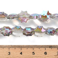 Гальванизируйте прозрачные стеклянные бусины&nbsp;EGLA-H112-04HR-01