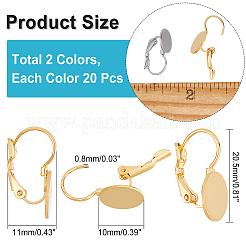 40 pz 2 colori 304 acciaio inossidabile leverback orecchino risultati&nbsp;STAS-DC0007-31
