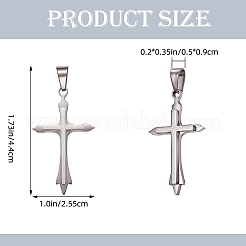 3 pz croce 304 superficie pendente in acciaio inox&nbsp;STAS-SZ0003-28