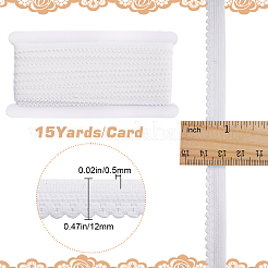 Эластичная кружевная отделка из полиэстера SRIB-WH0011-122A