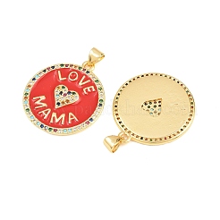 Ottone micro spianare pendenti zirconi&nbsp;KK-D232-16G-02