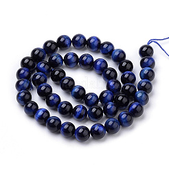 Природных тигровый глаз бисер нитей&nbsp;G-S259-03B-12mm