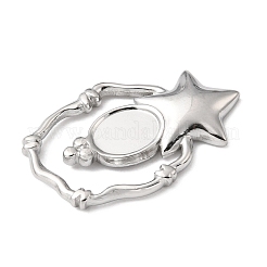 Sternförmige Anhängerfassung aus Edelstahl 304 mit Cabochon&nbsp;STAS-P454-09P