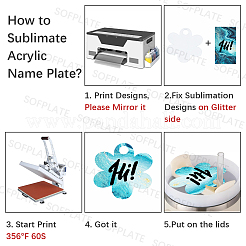 8 шт. акриловые термотрансферные большие подвески FIND-SP0003-09D