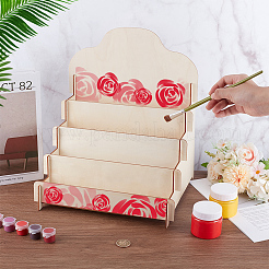 4-ярусная деревянная подставка для карточек ODIS-WH0025-210