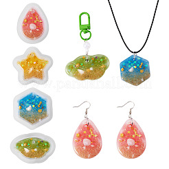 12 pieza de moldes de silicona para colgantes de diy de 6 estilos&nbsp;DIY-TA0015-43