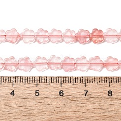 Вишневого кварца стеклянные бусы пряди G-B138-C16-01