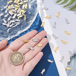 60 шт. подвески из нержавеющей стали 304 двух цветов STAS-UN0029-05