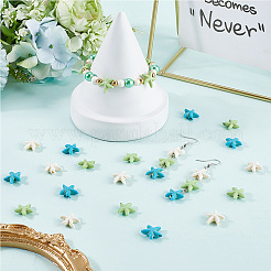 150шт 3 стиля окрашенные синтетические бирюзовые бусины G-SC0003-51