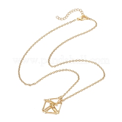 3 шт. 3 стиля 304 нержавеющая сталь кубовидная цепочка макраме мешочек пустой держатель для камня изготовление ожерелья&nbsp;NJEW-JN05199