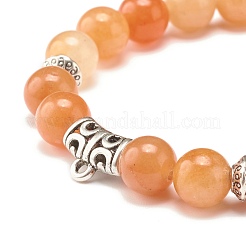 Braccialetti elastici con perline rotonde in avventurina naturale 3 pz 3 colori con tubo curvo&nbsp;BJEW-JB07719
