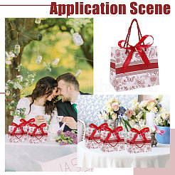 Geschenktaschen aus Papier mit Blumendruck&nbsp;ABAG-WH0044-82D