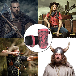 Браслет из шнура дерева жизни из искусственной кожи AJEW-WH0342-88C