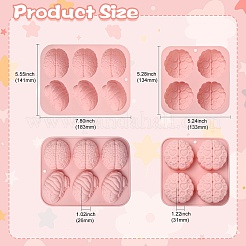 2 шт. 2 стиля силиконовых форм в форме мозга&nbsp;ST-CJ0007-87