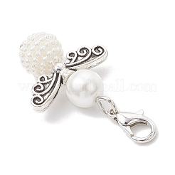 50 шт. акриловый искусственный жемчуг и стеклянный жемчуг в виде ангела-подвески&nbsp;HJEW-JM03480-03