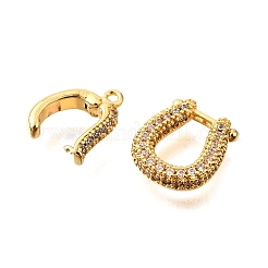 Латунные микро проложить кубического циркония раз за застежками KK-D356-13G