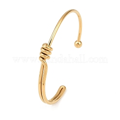 Браслеты-манжеты из нержавеющей стали 304 для женщин&nbsp;BJEW-C129-06G