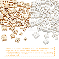 140шт 6 стиля латунные бусины KK-PH0003-90