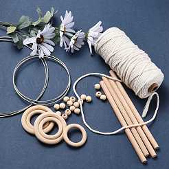 Наборы для изготовления сеток/паутины своими руками с перьями&nbsp;DIY-PH0002-12