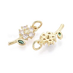 Латунные микро проложить кубического циркония подвески&nbsp;KK-T071-124G