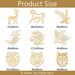 Никелевые декоративные наклейки DIY-WH0450-097