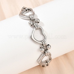 201 браслет-цепочка из нержавеющей стали для женщин BJEW-B143-14P