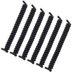 8 пара полиэстеровых шнурков с завитками и пружинами без завязок&nbsp;AJEW-CP0010-32B