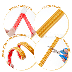 ПВХ самоклеящаяся гибкая молдинговая отделка&nbsp;DIY-WH0671-023A