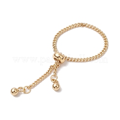 Регулируемые витые латунные панцирные цепочки кольца для женщин RJEW-JR00865