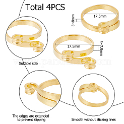 4 шт. 4-х стильное кольцо-манжета из сплава FIND-OC0003-07