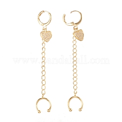 Серьги-кольца Huggie из латуни с прозрачным фианитом и прозрачным фианитом ZIRC-Q205-12G