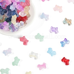 120 шт. 15-цветные прозрачные стеклянные бусины-спрей&nbsp;GLAA-FS0002-12B