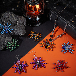 20 шт. стеклянные подвески в виде паука на Хэллоуин FIND-SC0009-98