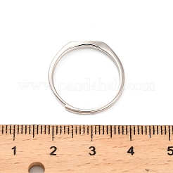 925 регулируемое кольцо из стерлингового серебра с родиевым покрытием RJEW-S397-01P-06