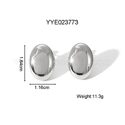 Модные овальные серьги-гвоздики из нержавеющей стали 304 для женщин&nbsp;TU0111-3