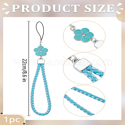 1 шт. ремешок из искусственной кожи с подвесками в виде цветка для телефона&nbsp;AJEW-LP0005-03A
