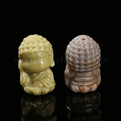 Резные бусины из натурального окрашенного алашанского агата PW-WG6E4CD-01