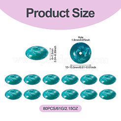 80 Stück 61 g Acryl-Imitationsperlen aus Edelsteinen&nbsp;MACR-TADJ0001-10F