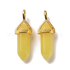 Pendentifs pointus en jade citron naturel&nbsp;G-K329-35G