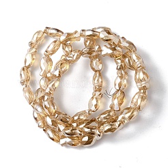 Прозрачные стеклянные бусины гальваническим пряди EGLA-F157-PL01