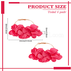 1 серьги-кольца из сплава пиар&nbsp;EJEW-LP0001-88B