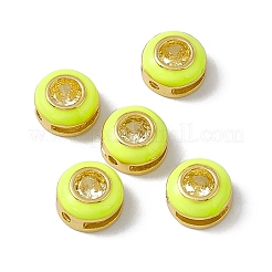 Стойки обшивки латунь кубического циркония бусы&nbsp;KK-C007-15G-03