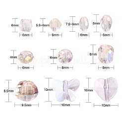 Стеклянные бусины с цветным покрытием ab GLAA-CJ0001-98