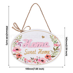 2 шт. 2 стиля МДФ деревянная подвесная тарелка настенные украшения&nbsp;HJEW-CF0001-04