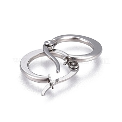 Серьги-кольца из нержавеющей стали 201 EJEW-A052-27C