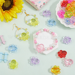 80 шт.прозрачные акриловые бусины&nbsp;TACR-SC0001-39