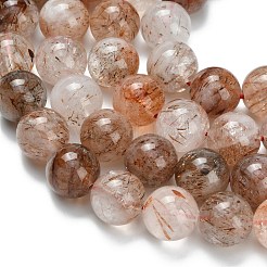 Нити бусин из натурального медного рутилированного кварца G-L642-B07-10mm