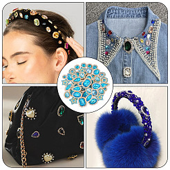 100 шт. пришивные стразы в форме капли/сердца/звезды&nbsp;GACR-TA0001-07F