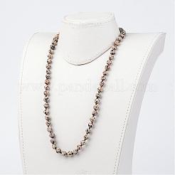 Натуральный Далматинские ожерелья NJEW-D264-12